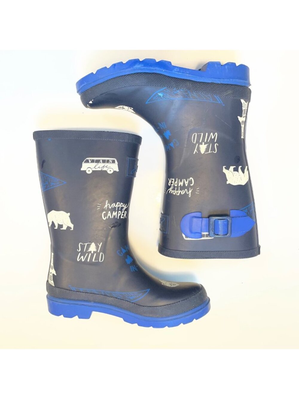 Joules Camper "Stay Wild" Rain Boots, Size 3